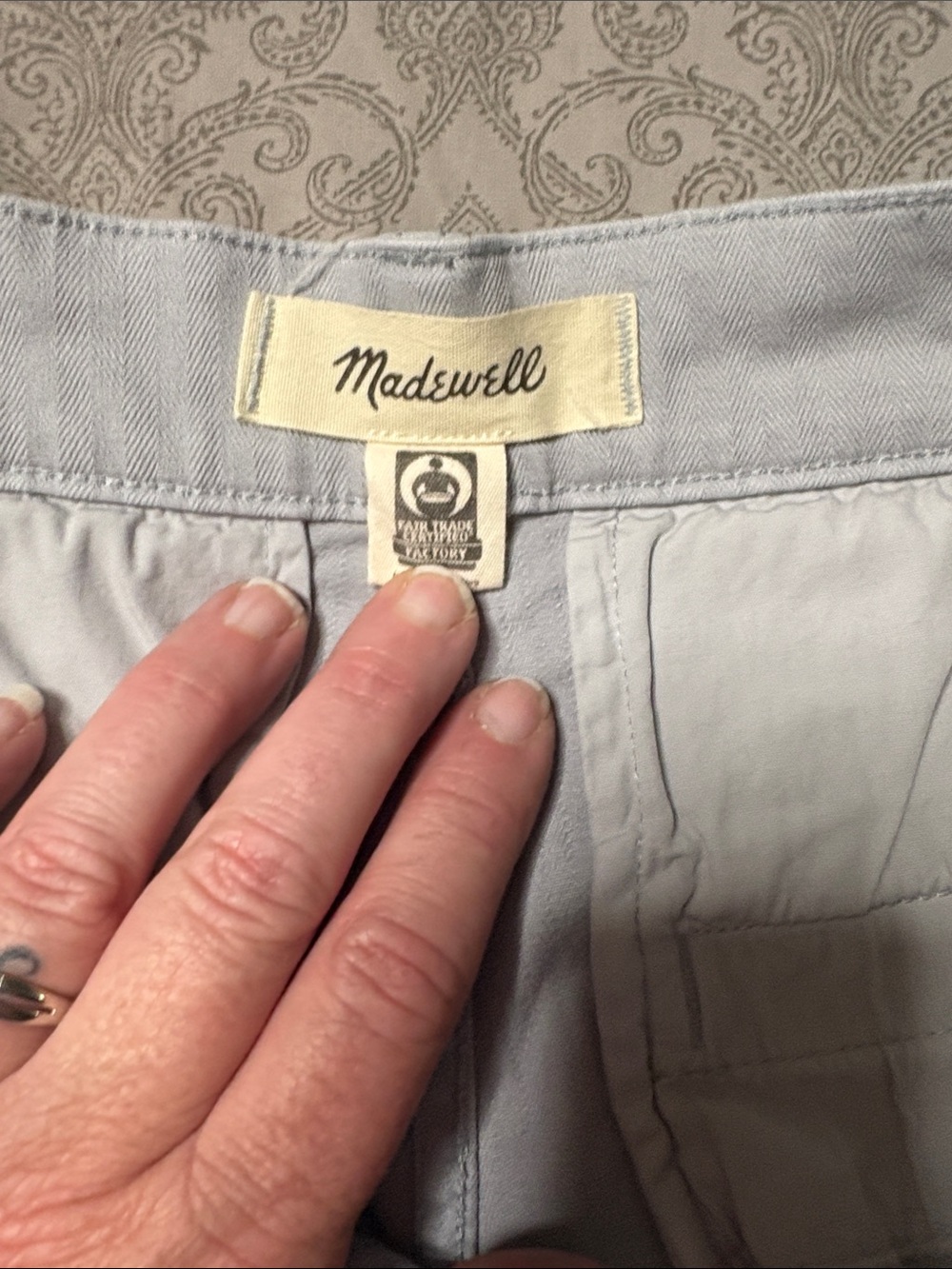 Madewell Pale Blue Casual ankle pants